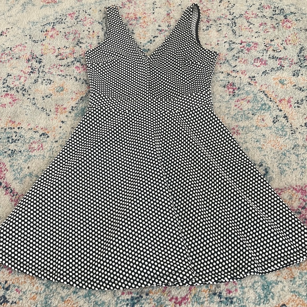 Forever 21 short polka dot dress in black and white
